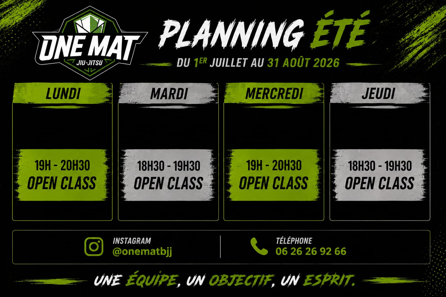 Planning Été